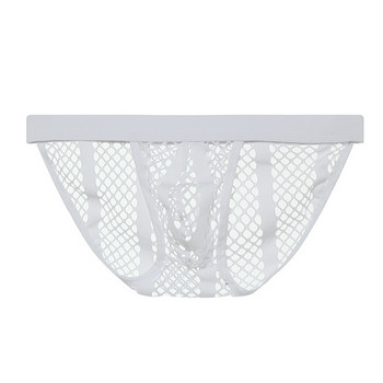 Мъжко бельо Ropa Interior Hombre Sexy Mesh Briefs Hollow Out Calzoncillos Slip Sissy Underpants Lingerie Solid Cuecas