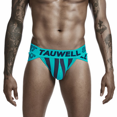 Meeste aluspesu Ropa Sisustus Hombre Seksikas Meeste Aluspesu Triibuline Cuecas Slip Hombre Madala kõrgusega aluspüksid Meeste Puuvillane Cueca