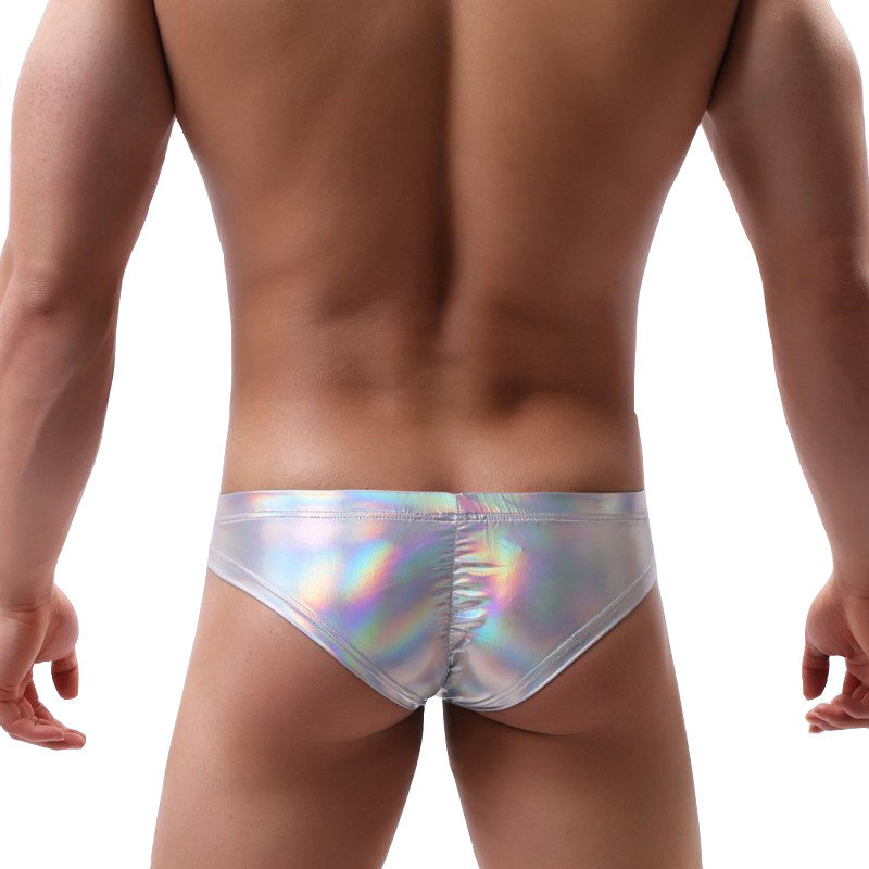 Lenjerie de corp pentru bărbați Imitație de piele Ropa Interior Hombre Strălucitor Sexy Lenjerie de corp Slip bărbați Slip Homme Cuecas