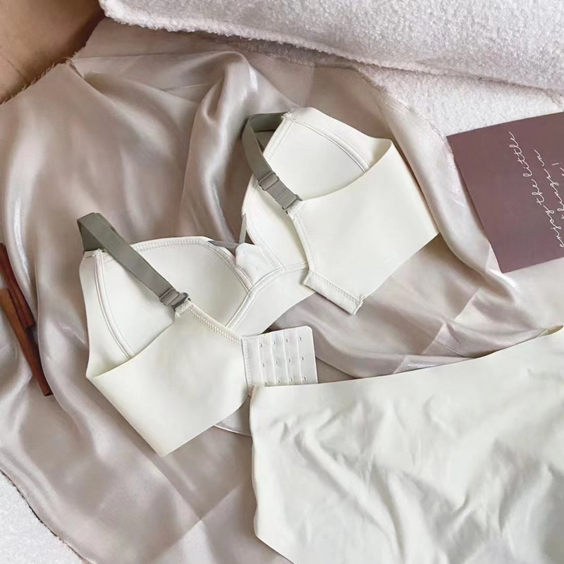 Cupă subțire fără sudură japoneză, netedă, franțuzească, fără urme, costume de lenjerie confortabilă, pentru fete, cu nasturi, set de brațete la modă