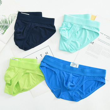 Мъжко бельо Секси бикини Solid Briefs Бельо Men Silk Cuecas Masculinas SEOBEAN Ropa Interior Hombre Sissy Slip Homme