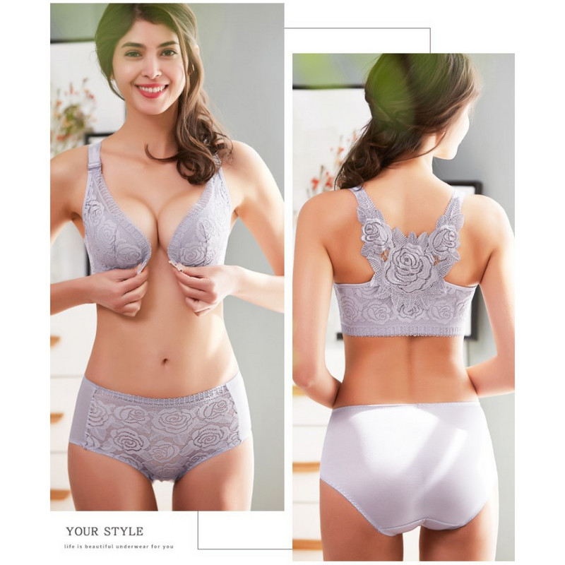 Sutien cu închidere în față pentru femei de dimensiuni mari