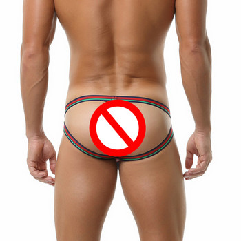 Мъжко бельо  Sissy Sexy Мъжки слипове Издълбано бельо Tanga Jockstrap Men Thong String Slip Homme Sexy Erotique