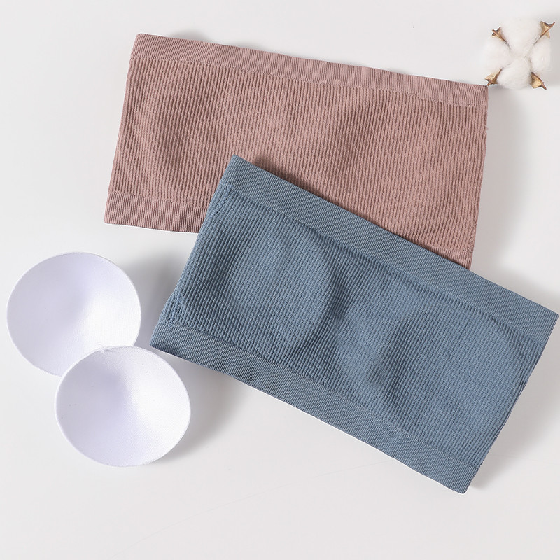 Sutien invizibil Top tub pentru femei Piept decupat Sexy Top crop fără cusături Bustieră Sutien fără bretele Top Lenjerie intimă Bandeau