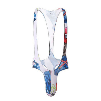Мъжко бельо мъжки слипове Секси боди Sissy Мъжки прашки с принт Jockstrap Slip Homme Sexy Erotique Tanga Hombre Cueca