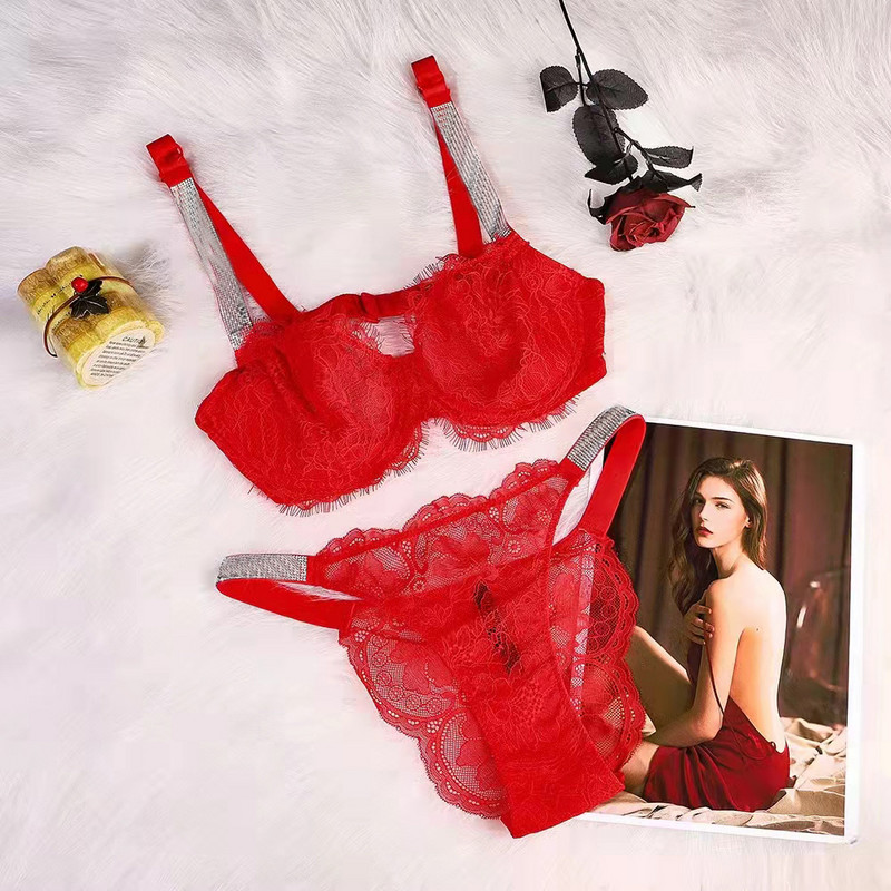 Donje rublje Seksi luksuzno donje rublje No Push up Babydoll Plus Veličina Žensko intimno donje rublje Grudnjak Komplet gaćica Seksi komplet donjeg rublja