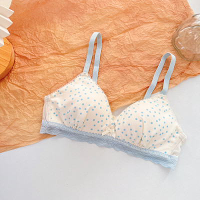 Cute Dot Women Sexy Push Up σουτιέν Υψηλής ποιότητας Εσώρουχα Συγκεντρώστε Γυναικείες δαντέλες Γυναικεία σουτιέν χωρίς ραφές Bralette Girl Comfort Εσώρουχα