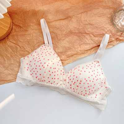 Cute Dot Women Sexy Push Up σουτιέν Υψηλής ποιότητας Εσώρουχα Συγκεντρώστε Γυναικείες δαντέλες Γυναικεία σουτιέν χωρίς ραφές Bralette Girl Comfort Εσώρουχα