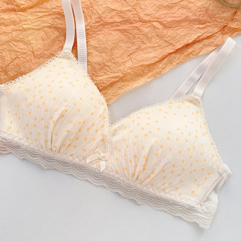 Cute Dot Women Sexy Push Up σουτιέν Υψηλής ποιότητας Εσώρουχα Συγκεντρώστε Γυναικείες δαντέλες Γυναικεία σουτιέν χωρίς ραφές Bralette Girl Comfort Εσώρουχα