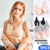 3 buc./lot Sutien din latex de dimensiuni mari Sutiene fără cusături pentru lenjerie de corp pentru femei BH Bralette Push Up cu sutien de vesta de sus Dorpshipping