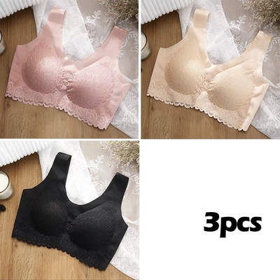 3 buc./lot Sutien din latex de dimensiuni mari Sutiene fără cusături pentru lenjerie de corp pentru femei BH Bralette Push Up cu sutien de vesta de sus Dorpshipping