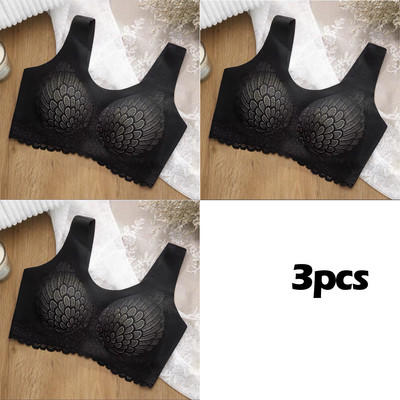 3 buc./lot Sutien din latex de dimensiuni mari Sutiene fără cusături pentru lenjerie de corp pentru femei BH Bralette Push Up cu sutien de vesta de sus Dorpshipping