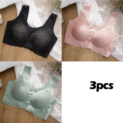 3 buc./lot Sutien din latex de dimensiuni mari Sutiene fără cusături pentru lenjerie de corp pentru femei BH Bralette Push Up cu sutien de vesta de sus Dorpshipping