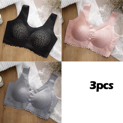 3 buc./lot Sutien din latex de dimensiuni mari Sutiene fără cusături pentru lenjerie de corp pentru femei BH Bralette Push Up cu sutien de vesta de sus Dorpshipping