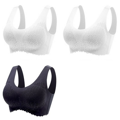 3 buc./lot Sutien din latex de dimensiuni mari Sutiene fără cusături pentru lenjerie de corp pentru femei BH Bralette Push Up cu sutien de vesta de sus Dorpshipping