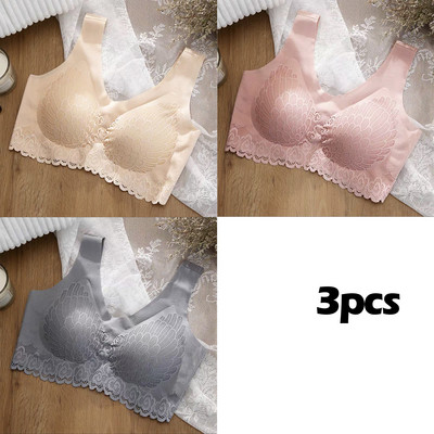 3 buc./lot Sutien din latex de dimensiuni mari Sutiene fără cusături pentru lenjerie de corp pentru femei BH Bralette Push Up cu sutien de vesta de sus Dorpshipping
