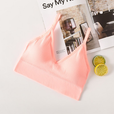 Topuri crop sexy pentru femei, sutien cu tuburi, îmbrăcăminte de stradă, bandă, fără mâneci, fără sudură, sutien sport, crop, camis, tricou, tank de bază