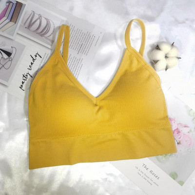 Topuri crop sexy pentru femei, sutien cu tuburi, îmbrăcăminte de stradă, bandă, fără mâneci, fără sudură, sutien sport, crop, camis, tricou, tank de bază
