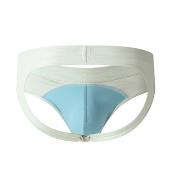 Гащи Секси Бельо Мъжки PU Прашки Sissy Jockstrap Men Fashion String Homme Cuecas Masculinas G String Slip Homme
