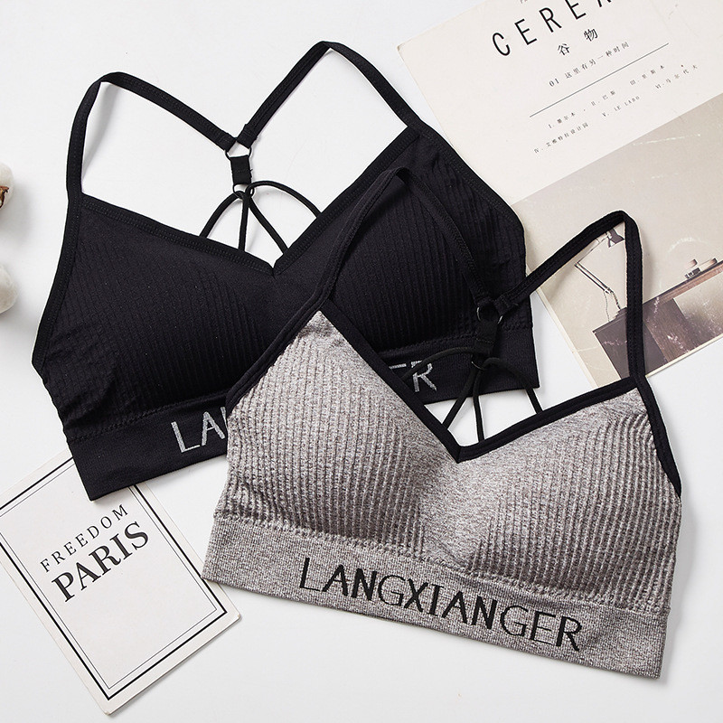 ATHVOTAR naiste rinnahoidja pesukomplekt Seksikas Letter Thread rinnahoidja ülikond ElasticPush Up Wireless Bralette Pehmed aluspüksid Aluspesukomplektid Uus