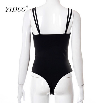 YiDuo Y2K Fashion Σέξι συνονθύλευμα λεπτό κορμάκι Hot γυναικείο σπαγγέτι με λουράκι για πάρτι Clubwear Γυναικεία δικτυωτά μαύρα κορμάκια 2022