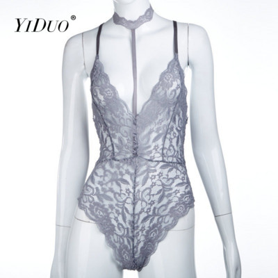 YiDuo mežģīņu caurspīdīgs sieviešu bodijs, seksīgs ar spageti siksniņu bez atzveltnes, melns bodikons, vasaras bodiji sievietēm.