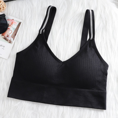 Naiste õhukesed topid õmblusteta rinnahoidja Fitness Crop topp Olkaimeta mähitud rinnakorviga Seksikas pesu Naiste Bandeau top juhtmevaba spordipesu