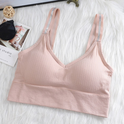 Naiste õhukesed topid õmblusteta rinnahoidja Fitness Crop topp Olkaimeta mähitud rinnakorviga Seksikas pesu Naiste Bandeau top juhtmevaba spordipesu