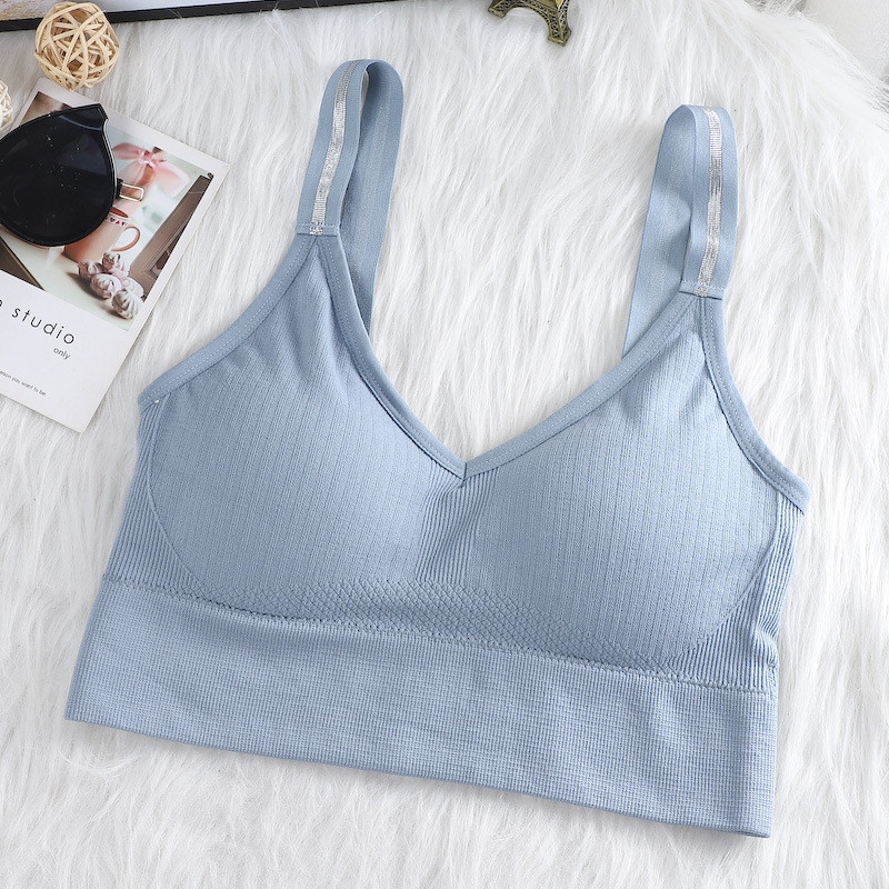 Naiste õhukesed topid õmblusteta rinnahoidja Fitness Crop topp Olkaimeta mähitud rinnakorviga Seksikas pesu Naiste Bandeau top juhtmevaba spordipesu
