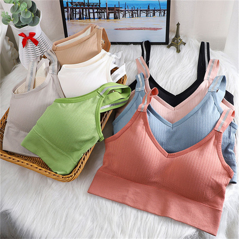 Naiste õhukesed topid õmblusteta rinnahoidja Fitness Crop topp Olkaimeta mähitud rinnakorviga Seksikas pesu Naiste Bandeau top juhtmevaba spordipesu