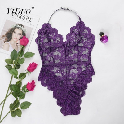 Body sexy YiDuo pentru femei, dantelă, cu decolteu în V adânc, bodycon, cu ochiuri transparente, subțire, fără spate, top de vară, îmbrăcăminte de stradă