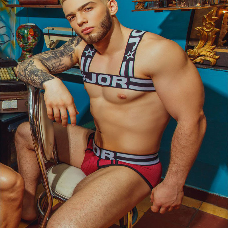 JOR Novo pamučno seksi muško donje rublje Gaćice Prozračne muške gaćice Bikini donje rublje Muško donje rublje Poklon