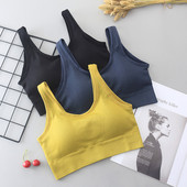Crop top pentru femei Bralette Top Lenjerie de corp fără cusături Crop Top pentru femei Lenjerie sexy Cropped Cami Cupe detașabile Camolă căptușită