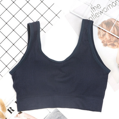 Crop top pentru femei Bralette Top Lenjerie de corp fără cusături Crop Top pentru femei Lenjerie sexy Cropped Cami Cupe detașabile Camolă căptușită