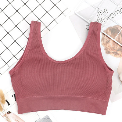 Crop top pentru femei Bralette Top Lenjerie de corp fără cusături Crop Top pentru femei Lenjerie sexy Cropped Cami Cupe detașabile Camolă căptușită