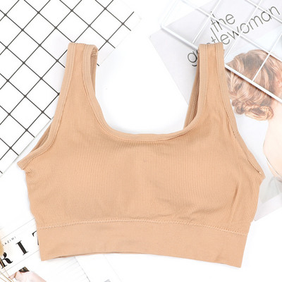 Crop top pentru femei Bralette Top Lenjerie de corp fără cusături Crop Top pentru femei Lenjerie sexy Cropped Cami Cupe detașabile Camolă căptușită