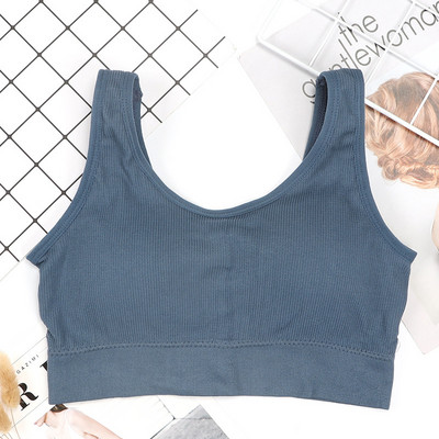 Crop top pentru femei Bralette Top Lenjerie de corp fără cusături Crop Top pentru femei Lenjerie sexy Cropped Cami Cupe detașabile Camolă căptușită