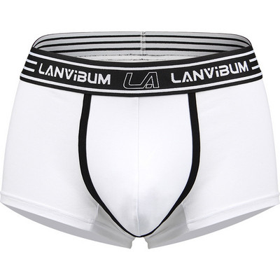 LANVIBUM aluspesu uued meeste aluspüksid vöökohaga puuvillased aluspüksid ühevärvilised lihtsad U kumerad mugavad lamedad nurgapüksid suur suurus