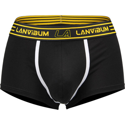 LANVIBUM aluspesu uued meeste aluspüksid vöökohaga puuvillased aluspüksid ühevärvilised lihtsad U kumerad mugavad lamedad nurgapüksid suur suurus