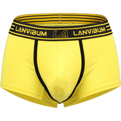 LANVIBUM aluspesu uued meeste aluspüksid vöökohaga puuvillased aluspüksid ühevärvilised lihtsad U kumerad mugavad lamedad nurgapüksid suur suurus