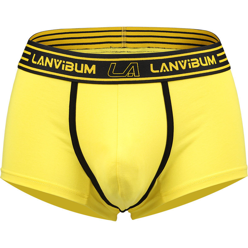LANVIBUM aluspesu uued meeste aluspüksid vöökohaga puuvillased aluspüksid ühevärvilised lihtsad U kumerad mugavad lamedad nurgapüksid suur suurus