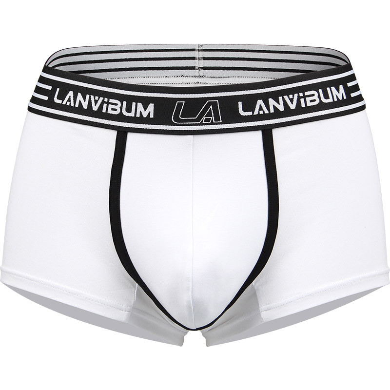 LANVIBUM aluspesu uued meeste aluspüksid vöökohaga puuvillased aluspüksid ühevärvilised lihtsad U kumerad mugavad lamedad nurgapüksid suur suurus