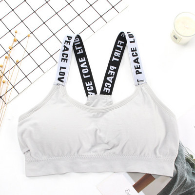 Seksi Push Up grudnjak Sportski grudnjak za jogu Bez čeličnih prstenova Žensko donje rublje Beauty Natrag Engleska abeceda Naramenice Tube Top