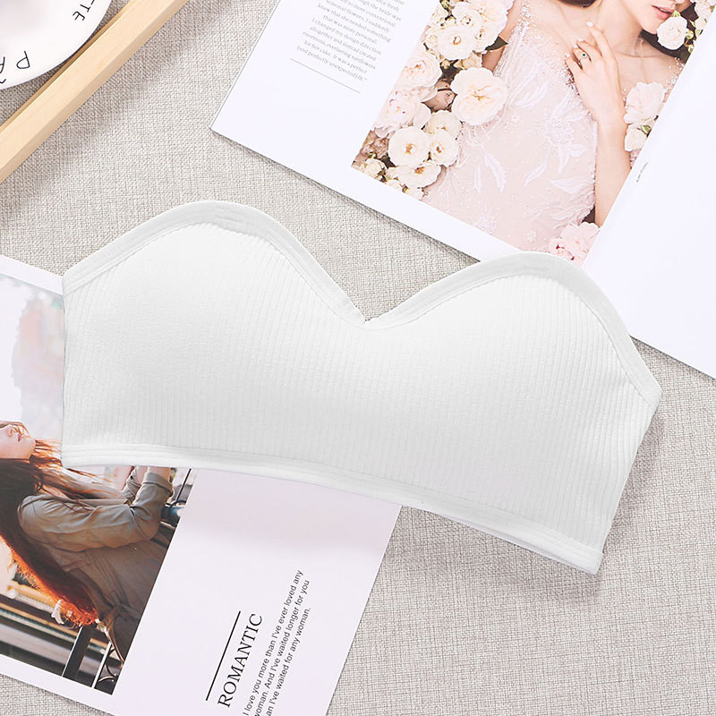 Olkaimeta naiste torutopp Seksikas kärbitud rinnakorviga nähtamatu rinnahoidja Naiste õmblusteta aluspesu Seksikas pesu, hingav polsterdatud bandeau top