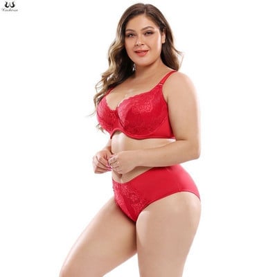 Set de lenjerie cu volane din dantelă Xiushiren Sutien translucid Lenjerie de corp sexy pentru femei Bralette Push Up Set sutien cu sârmă Set de lenjerie intima