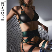 Ellolace Fancy Lenjerie Costum Femeie Sexy Lenjerie delicată Set sutien și chiloți din dantelă de lux Femeie goală fără cenzură