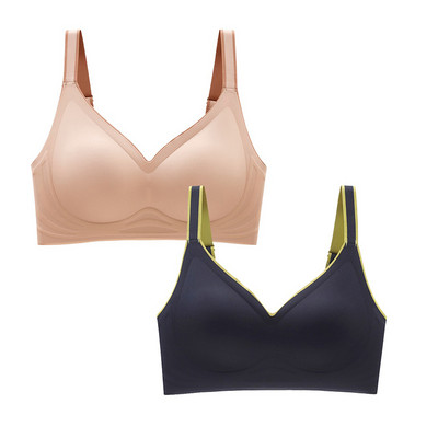 2 τμχ Εσώρουχα Νέο Έγχρωμο Λατέξ με ντεγκραντέ Ζελέ λουράκι Αντιολισθητικό σουτιέν Χωρίς ατσάλινο δαχτυλίδι Beauty Back For Women 6 Διαθέσιμα χρώματα