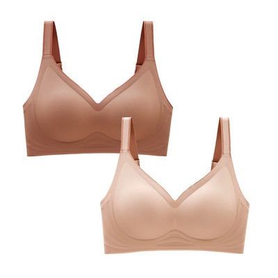 2 τμχ Εσώρουχα Νέο Έγχρωμο Λατέξ με ντεγκραντέ Ζελέ λουράκι Αντιολισθητικό σουτιέν Χωρίς ατσάλινο δαχτυλίδι Beauty Back For Women 6 Διαθέσιμα χρώματα