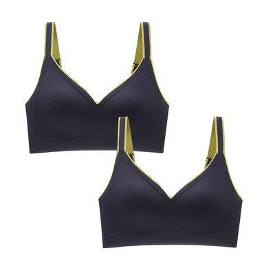 2 τμχ Εσώρουχα Νέο Έγχρωμο Λατέξ με ντεγκραντέ Ζελέ λουράκι Αντιολισθητικό σουτιέν Χωρίς ατσάλινο δαχτυλίδι Beauty Back For Women 6 Διαθέσιμα χρώματα