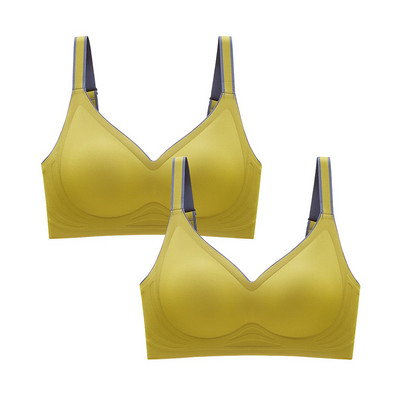 2 τμχ Εσώρουχα Νέο Έγχρωμο Λατέξ με ντεγκραντέ Ζελέ λουράκι Αντιολισθητικό σουτιέν Χωρίς ατσάλινο δαχτυλίδι Beauty Back For Women 6 Διαθέσιμα χρώματα